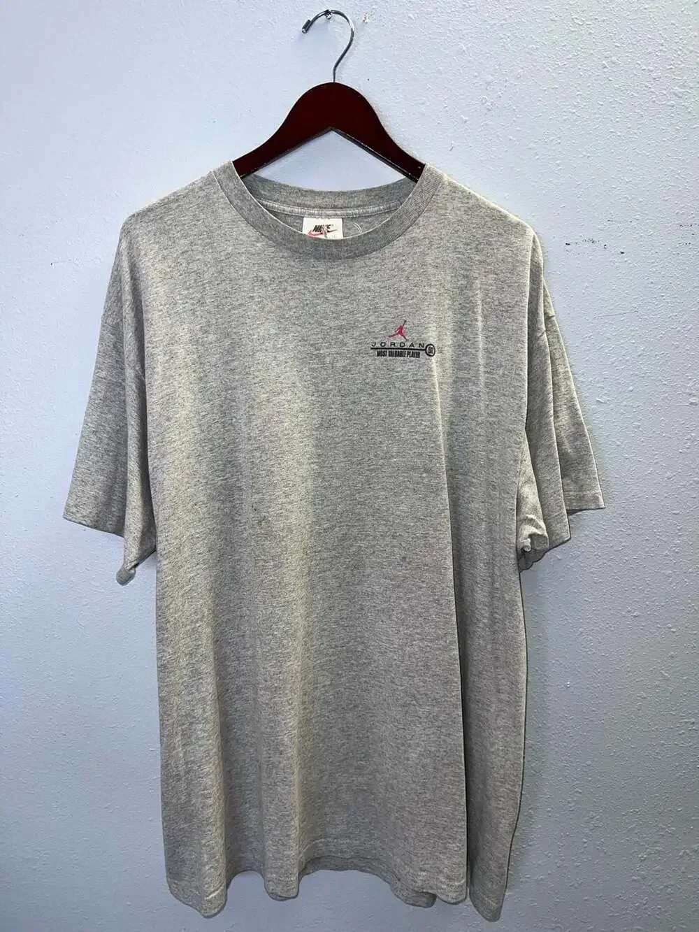 Vintage 90s Nike Michael Jordan Most Valuable Player 98 Shirt XL Grey USA 0651